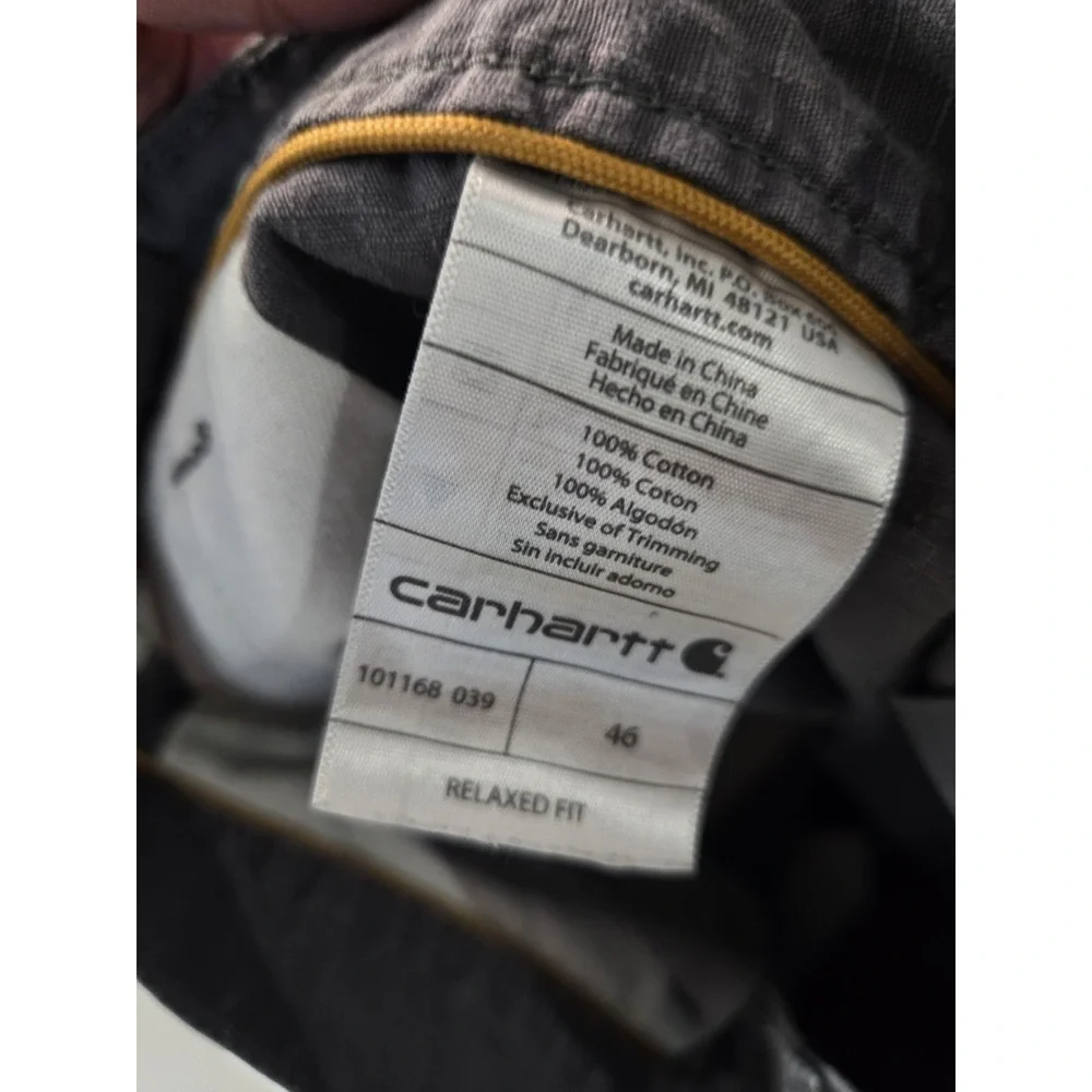 Carhartt Men's 46‎ Gray Force Tappen Relaxed Fit Ripstop Cargo Shorts 101168